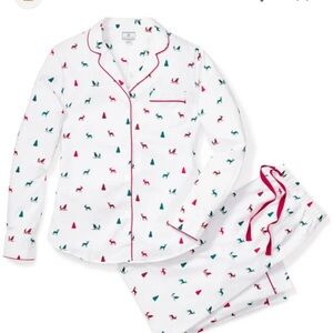 EUC!! Petite Plum Women's Pajama Set, Sleigh Bells In The Snow 🎄❄️☃️